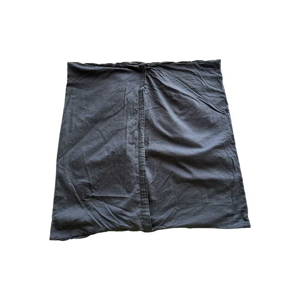 Vera Wang Set of 3 Charcoal Gray Pleated Euro Pillow Shams